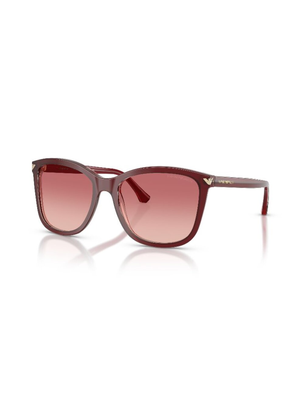 New Emporio Armani Women's Sunglasses Red Pink Lens Acetate Frame EA4060 6377A5